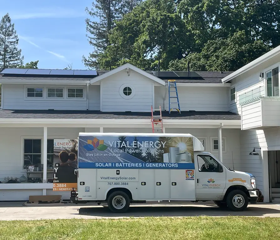 truck-customers-house Vital Energy Solutions Truck in Front of Customer´s Residence